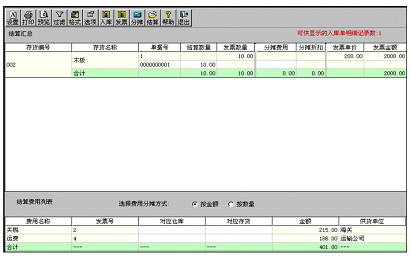 费用结算列表 费用结算列表